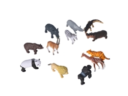12pcs Conjunto De Brinquedos De Figuras De Animais Da Selva Realistas Para Crianças Natal