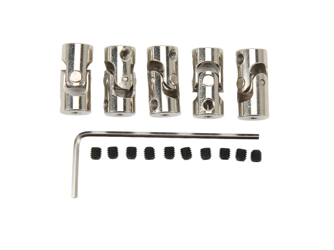5pcs Acoplamento De Eixo Universal 2mm Com 2 Seções Para Carro E Barco De Controle Remoto