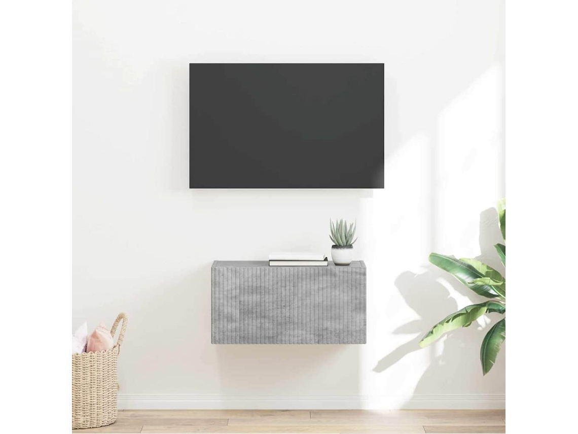 Vidaxl Armário de Tv de Parede Concreto 60 X 31 X 29,5 Cm