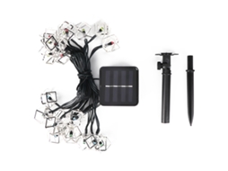 Laxiscreed Fita De Luz Solar 3,5m Com 10 Leds À Prova De Água Para Decoração Natal E Jardim
