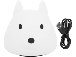Luminária Noturna Fofa Em Formato De Cachorro, Lâmpada Silicone