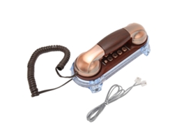 Telefone De Mesa Retrô Com Fio, Fixado Na Parede, Com Flash, Para Casa, Escola, Escritório, Fábrica, Hotel, Bronze Roxo Brilvibera