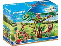 PLAYMOBIL PLAYMOBIL 70345 Orangotangos Com Árvore (Idade Míninima: 4 Anos - 49 Peças)