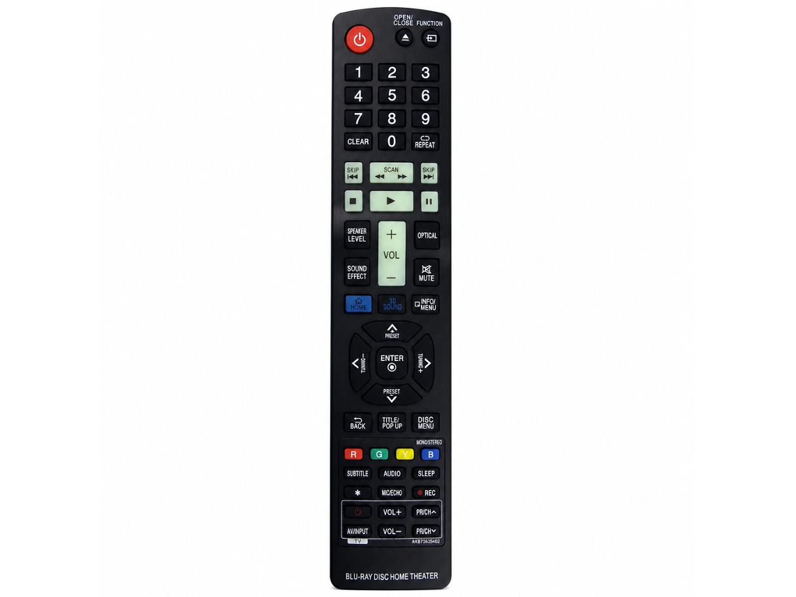 Comando À Distância Compatível Com Lg Blu-ray Dvd Akb73635402_dae
