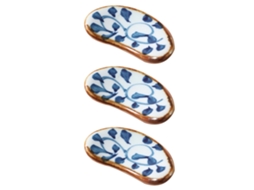 Bandeja De Porcelana 3 Peças Suporte Para Pratos 5,5 X 2 X 3 Cm