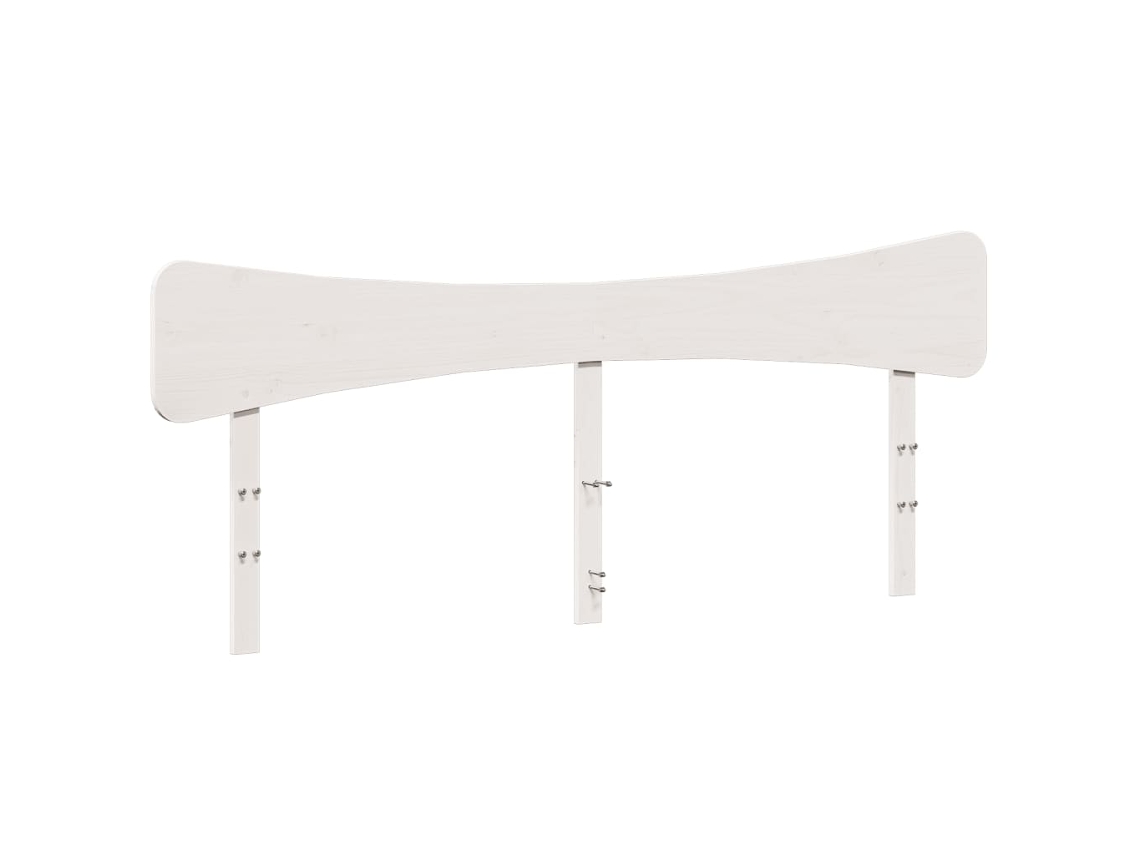 Cabeceira 200 Cm Madeira de Pinho Maciça Branco MAISON EXCLUSIVE