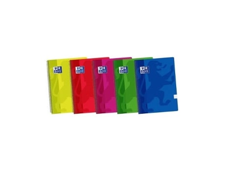 Livro Paq/5 Cuaderno Espiral 4º 80h 90g. 1 Horizontal C/m Tapa Extradura Colores Surtidos De Desconocido (espanhol)