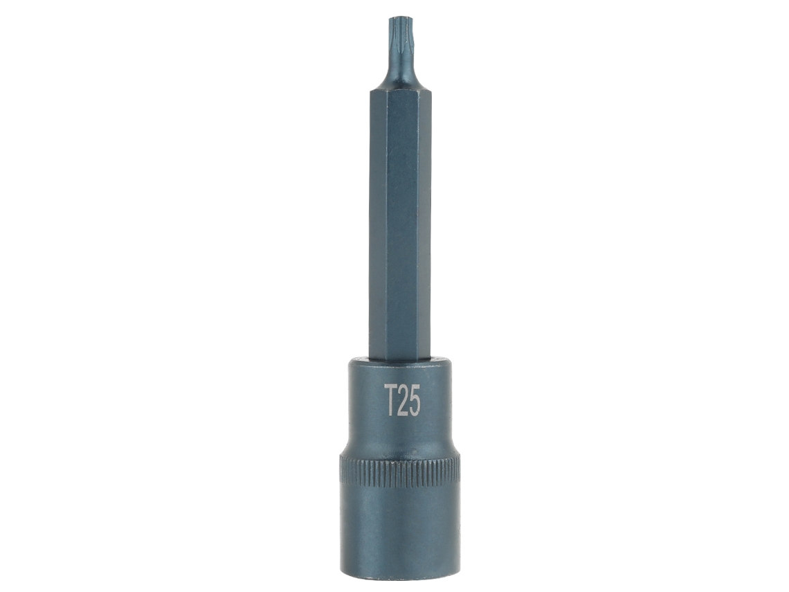 Chave De Impacto Torx T25 1/2'' 100mm - Bit Socket Elétrico Ferramenta Plum