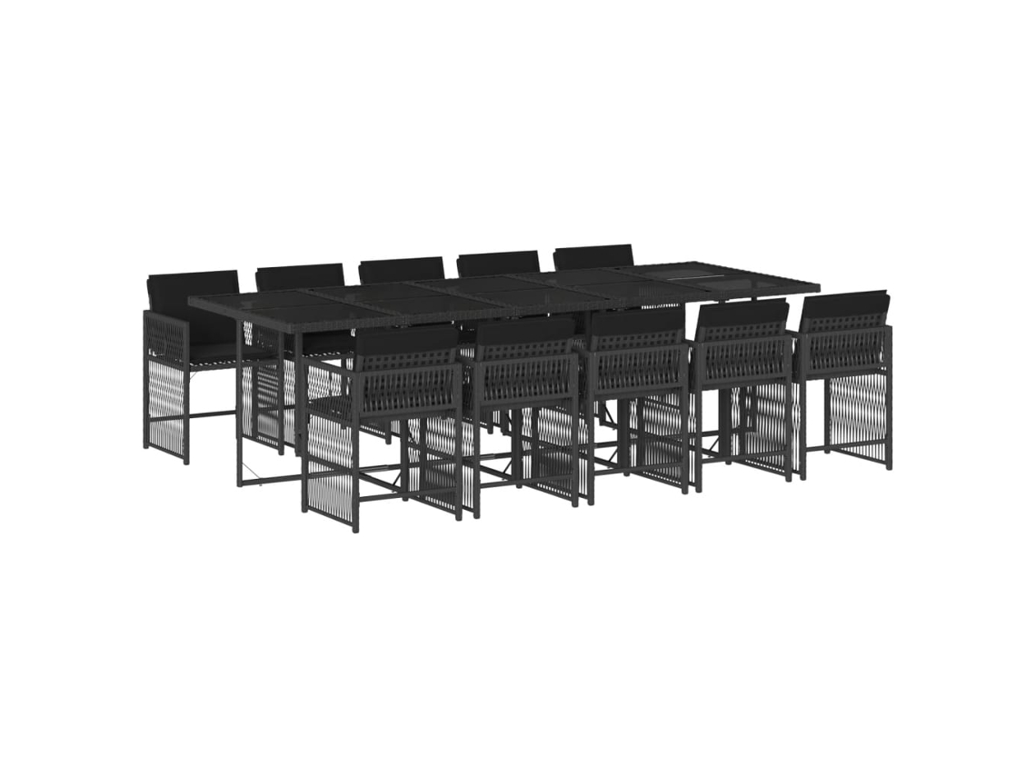 Garden Dining Set, Garden Dining Sets Vidaxl Preto Rattan / Vime (n/a)