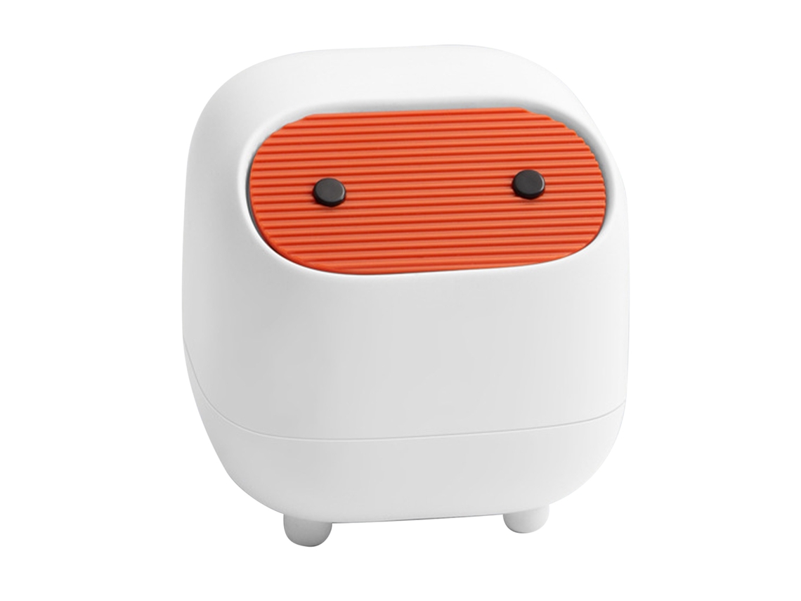Mini Lixo de Mesa com Tampa de Pressão Duas Camadas para Escritório Mesinha de Cabeceira