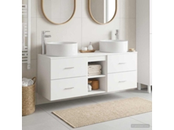 Vidaxl Conjunto De Móveis Para Banheiro 3 Unid. Branco