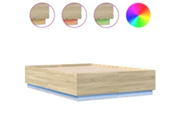 Bed Frame, Bed Frames Vidaxl Marrom Madeira Processada (120 X 200 Cm)
