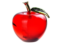 Laxiscreed Bola De Natal Criativa Apple De Cristal Com Folha Dourada Para Decoração Festiva
