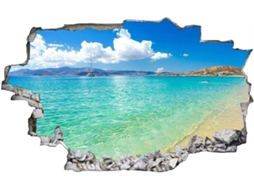 Adesivos Muraux Férias Mar Praia Praia Adesivo Adesivo Mural Para Salão De Beleza Quarto Cozinha Escritório Adulto Criança 62x92cm