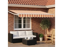 Vidaxl Toldo Retrátil Elétrico Multicolor 2,5 X 2 M
