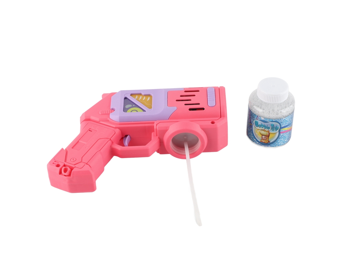 Mali máquina de Bolhas Automática com Luzes Led 10 Buracos Anti vazamento Rosa para Crianças