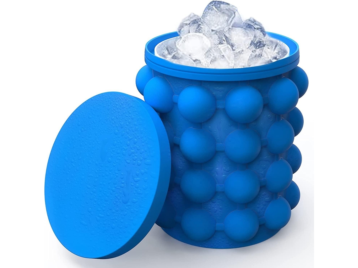 Forma De Gelo Em Silicone, Redonda E Portátil, Com Função 2 Em 1