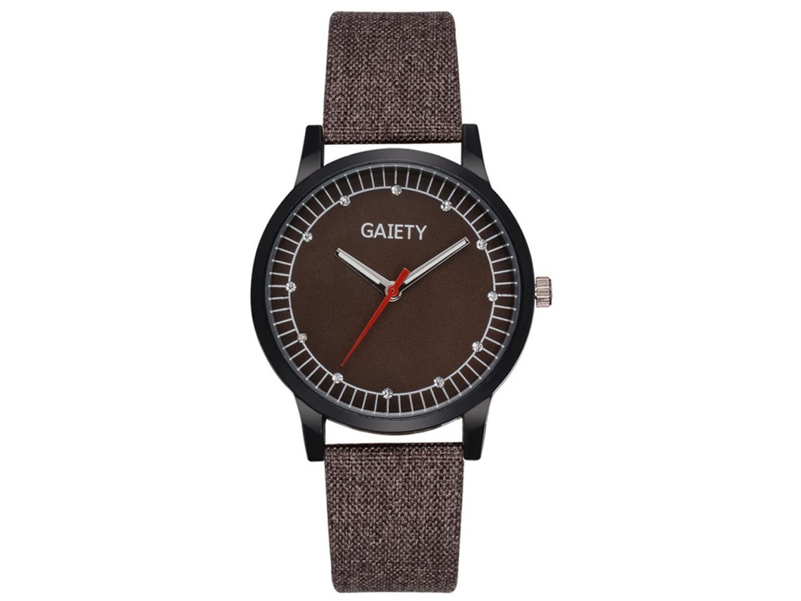 Reloj De Pulsera Analógico De Cuarzo Para Hombre Gaiety De Moda Color Marrón Oscuro
