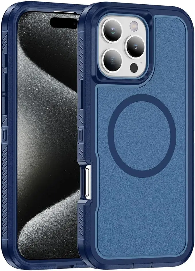 (azul, Iphone 12 Pro Max) Capa Magnética Resistente A Impactos Para Celular, Capa Protetora À Prova De Quedas.