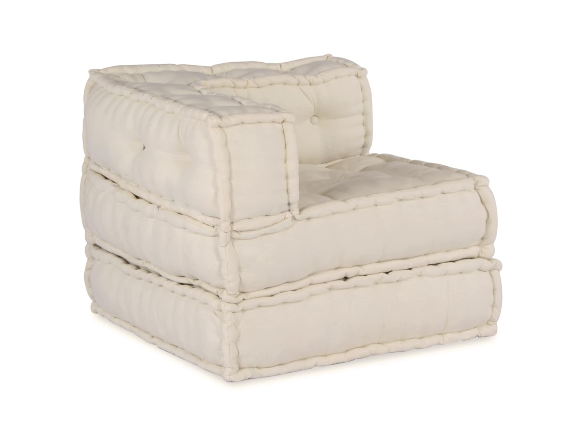 Vidaxl Unidade De Sofá Modular 3 Pcs Creme Tecido