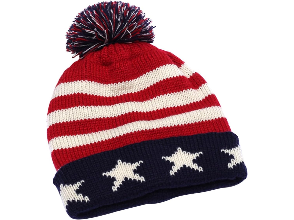 Gorro Unissex Vermelho De Tricô Acrílico Para Inverno E Outono, Fácil De Limpar E