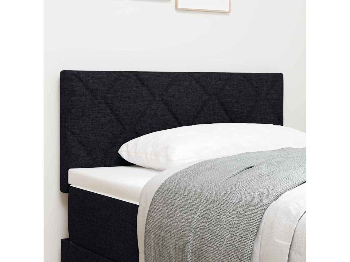 Vidaxl Cabeceira Preto 90 Cm Tecido