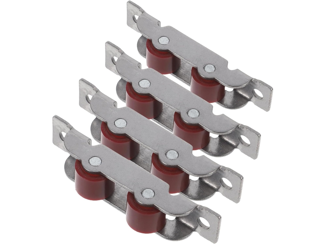Toyandona Conjunto De 4 Rodízios Para Janela Deslizante Em Aço Inoxidável, Roda Dupla, Ultrassilenciosos E Suportam