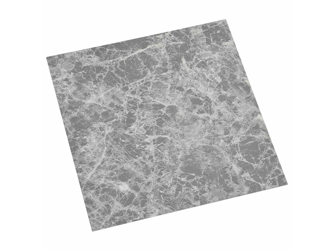 Vidaxl Pranchas De Piso Autoadesivo Cinza E Branco 30,5 X 30,5 Cm