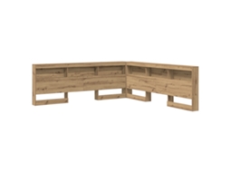 Conjunto 1 Cabeceira De Armazenamento Vidaxl Castanho Madeira De Pinho Maciça (180 Cm)