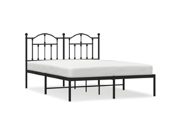 Bed Frame, Bed Frames Vidaxl Preto Aço (140 X 190 Cm)