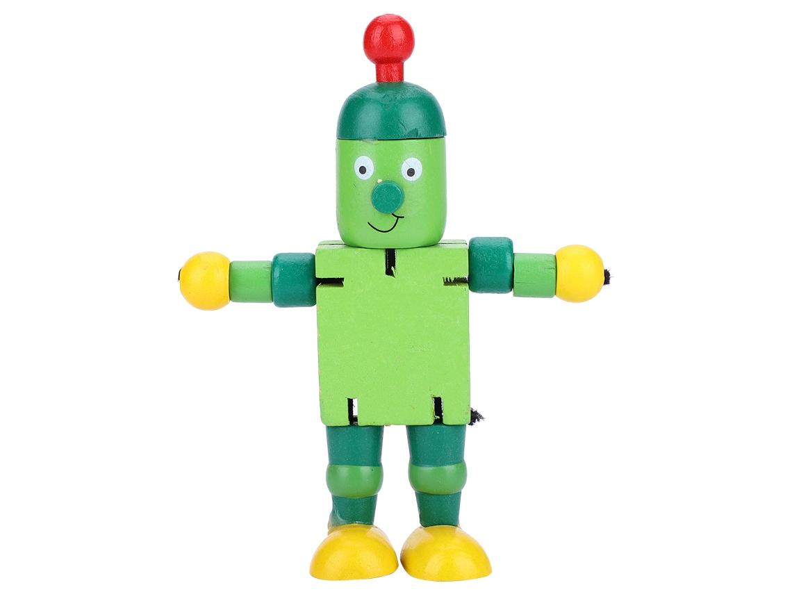 Ats brinquedos de Robô de Madeira com Personalidade Linda Brinquedos Educativos e de Aprendizagem para Meninos e Meninas (verde)