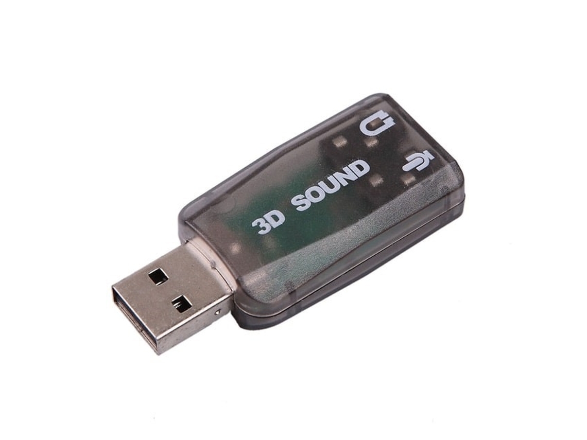 Adaptador de Placa de Som Usb 2.0 5.1 3D