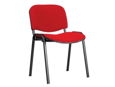 Linea Fabbrica Cadeira de Visitante Empilhável Visi Vermelho