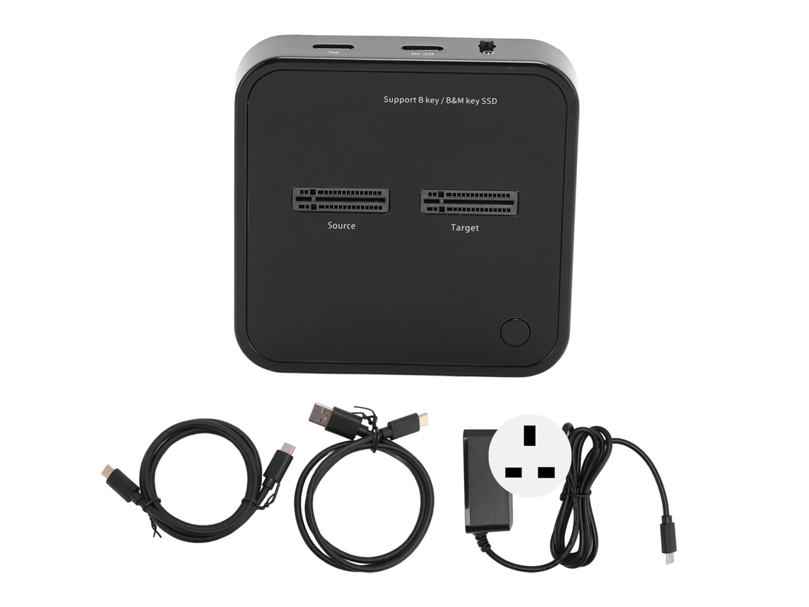 Duplicador De Ssd M.2 Com Dois Compartimentos Estação De Docking M.2 Sata Usb C De Alta Velocidade 5gbps Para Clonagem Offline