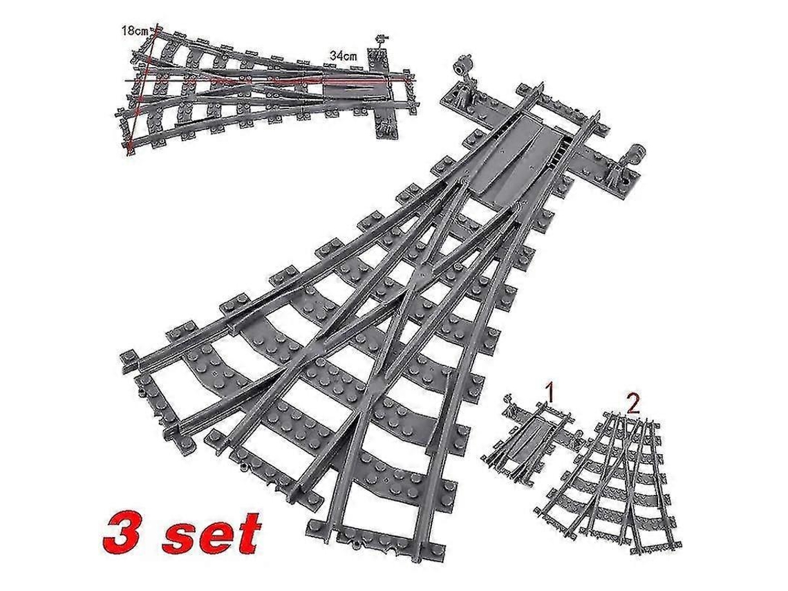 Novos Trens Da Cidade Trilhos Flexíveis Retos Macios Switch Building Block Modelos Criativos Ferrovias Brinquedos Para Crianças Presentes Hengjian