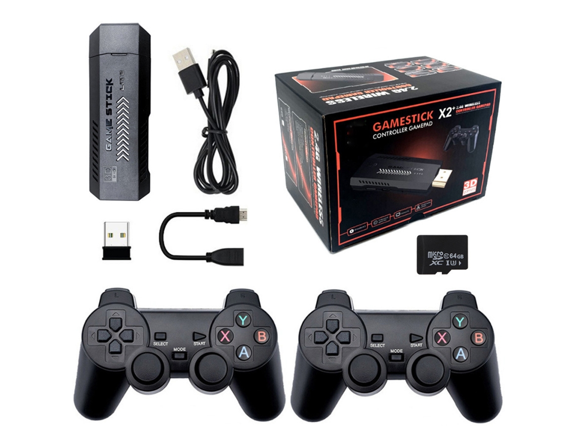 Consola De Jogos Retro Sem Fios X2 Plus Home Hd 2.4g Para Psp Tv Com 2 Comandos Sem Fios E 32 Gb De Armazenamento Mais De 15500 Jogos Sfushos