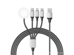 Cabo De Dados Usb Para Apple Watch, Cabo Trançado Em Nylon 4 Em 1, Compatível Com Portas Usb C/micro, Iphone E Android. Nostalgia88