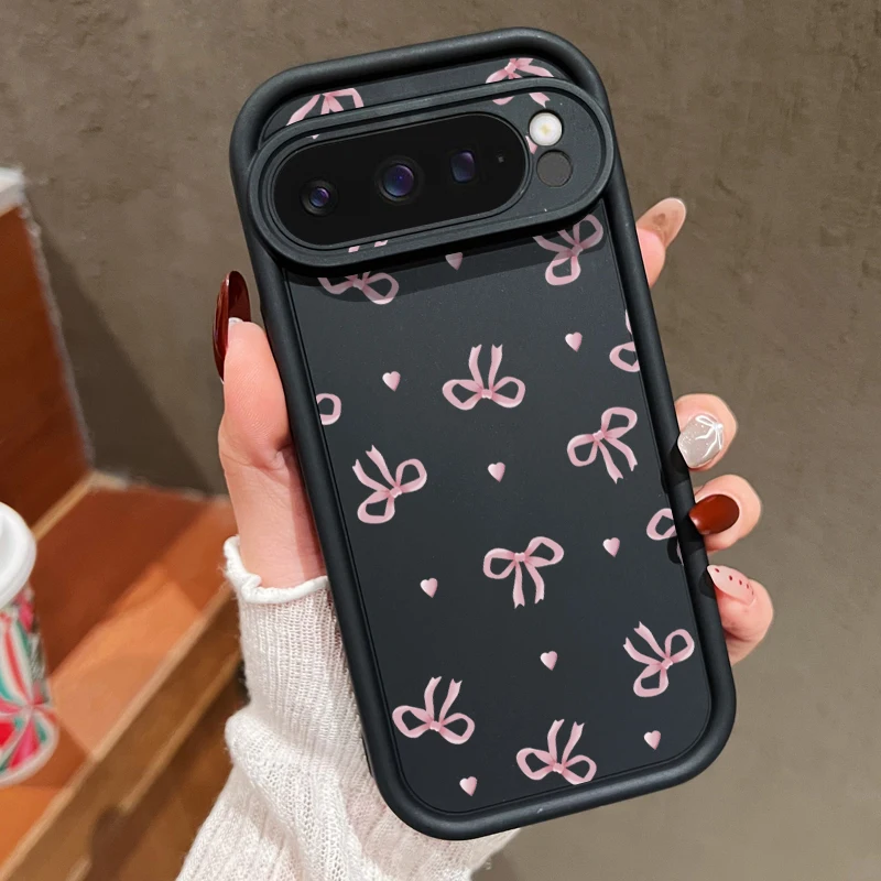 (preto) Capa De Celular Em Tpu Com Estampa De Laço Rosa Fofo Para Google Pixel 8
