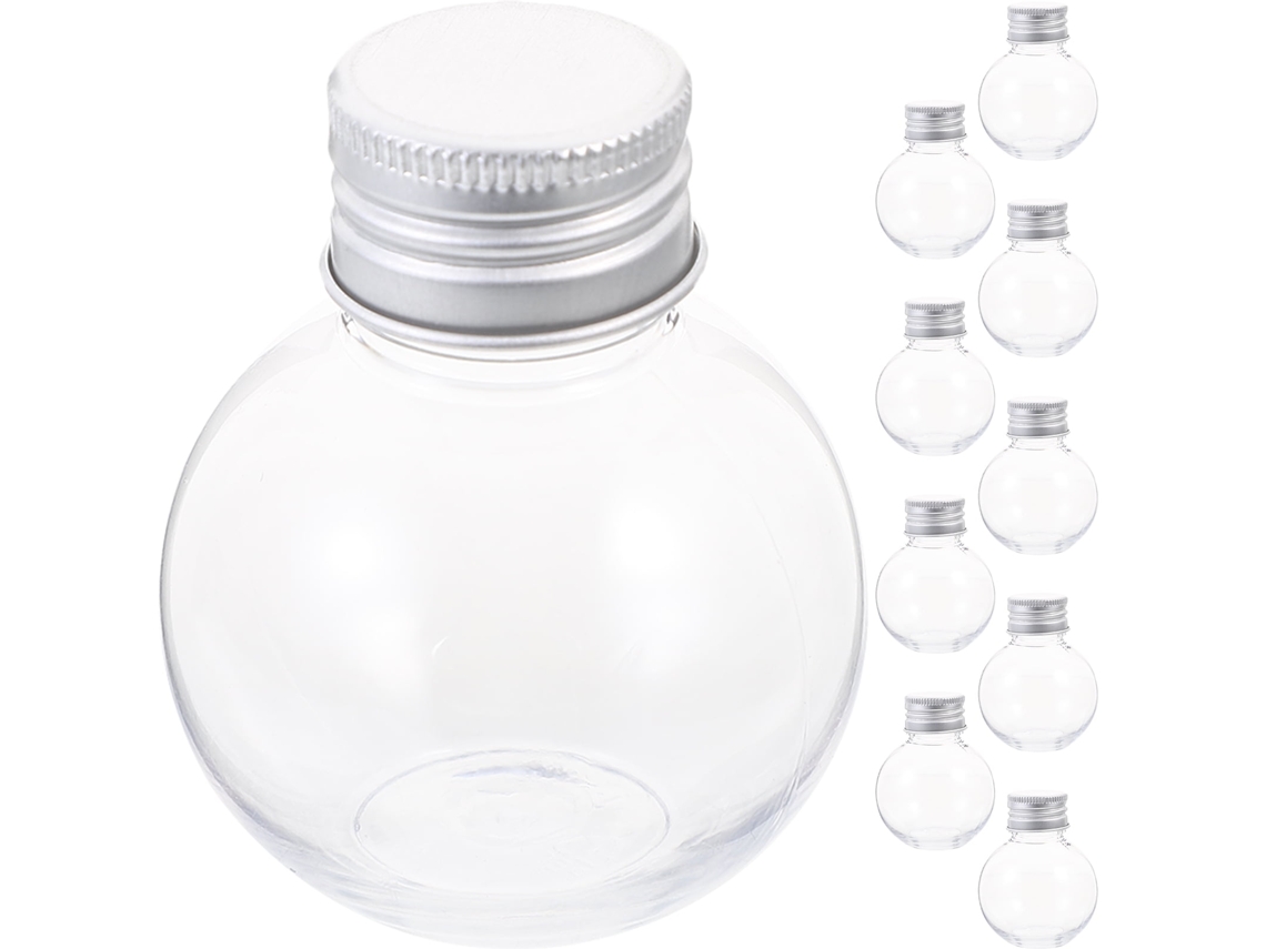 10 Botellas De Bombilla Transparentes Vacías, Para Bricolaje, Multifuncionales, Para Agua Y Bebidas.
