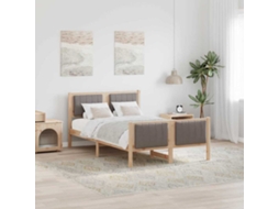 Vidaxl Estrutura Da Cama Com Cabeceira Marrom E Taupe 120 X 200 Cm