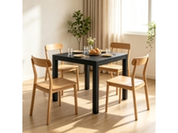 Mesa De Jantar E Jardim Extensível Para 4-6 Pessoas, Extensão Em Alumínio Aspeto Madeira Fácil De Instalar (apenas A Mesa Fornecida)