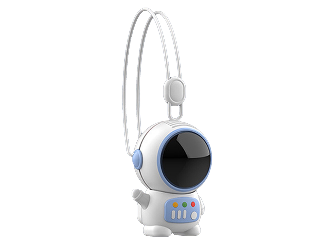 Ventilador de pescoço Primerox portátil sem lâminas Usb recarregável azul