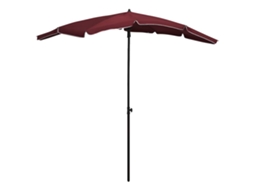 Vidaxl Guarda-sol De Jardim Com Poste 200x130 Cm Bordô