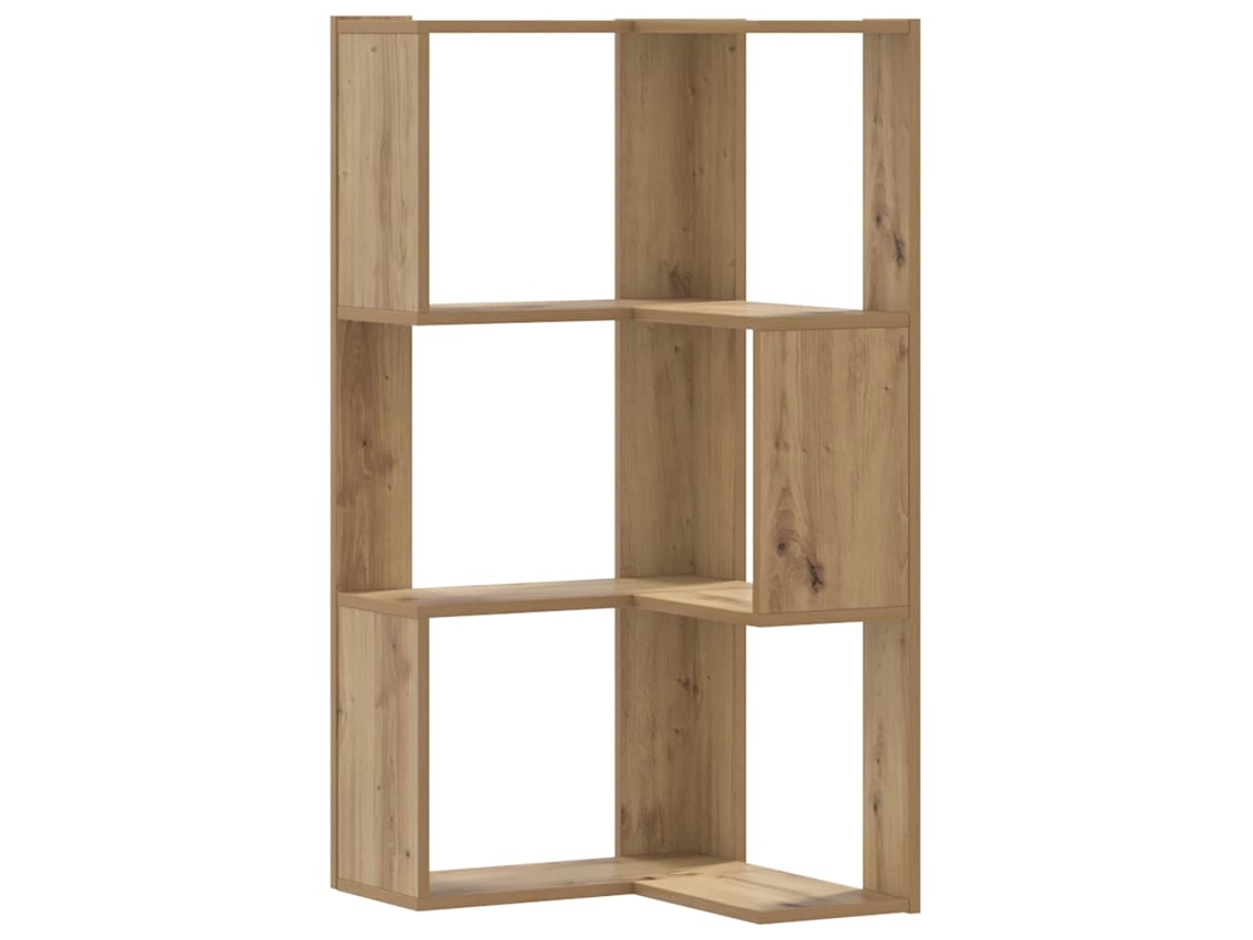 Corner Bookcase, Corner Bookcases Vidaxl Marrom Madeira Processada (n/a)