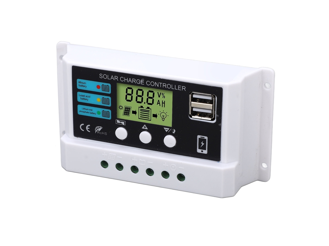 Controlador Solar Lcd 12v/24v 30a Com Proteção
