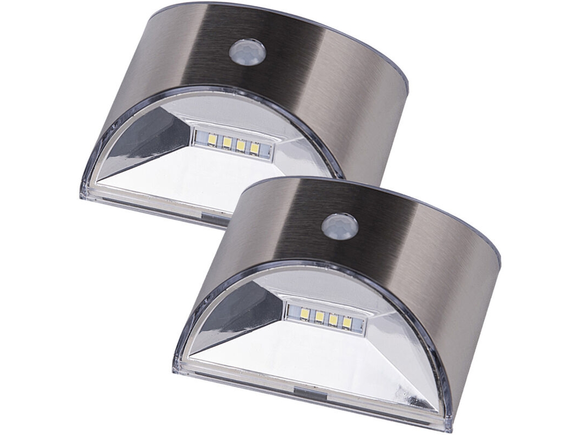 Luminária de Parede Solar em Aço Inoxidável, Luz Branca Quente, Cercas, Entradas e Escadas AQUAFORGE