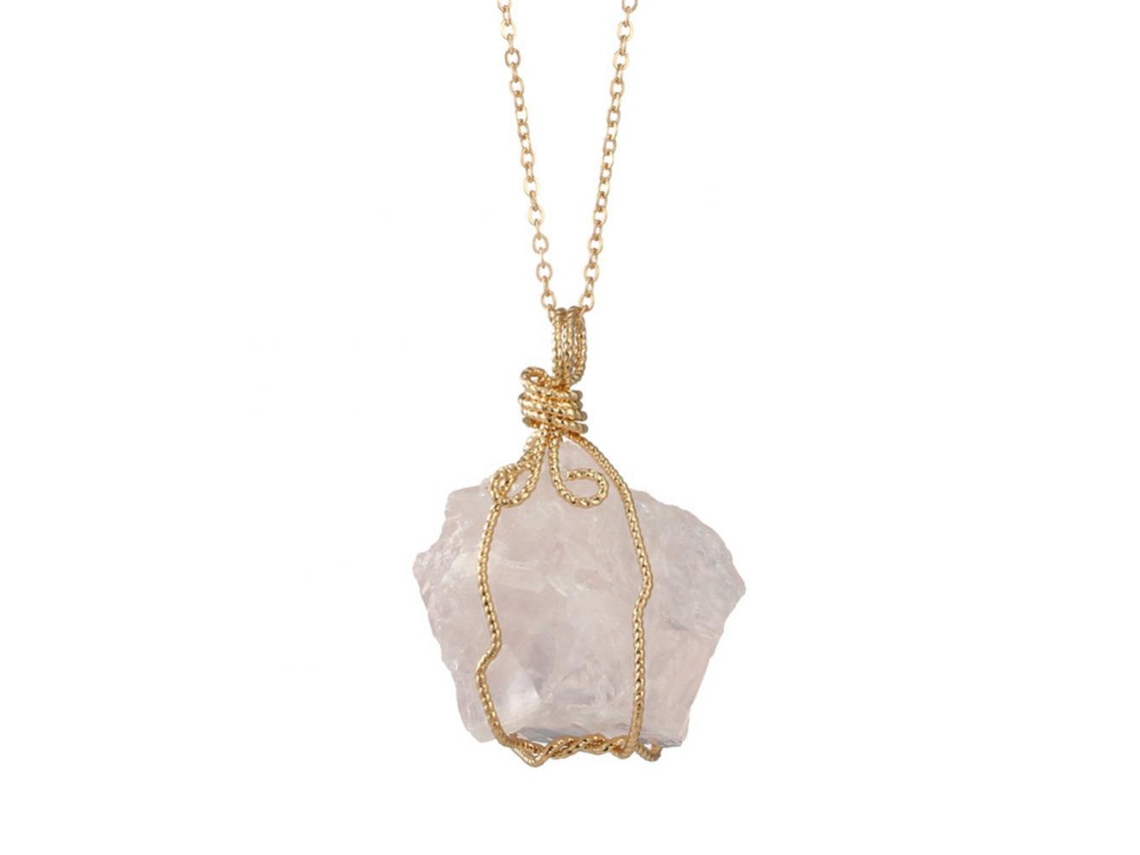 Colar Pingente Pedra Natural Elegante Exquisito