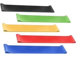 Faixas Elásticas Para Exercícios 5x | Acessório Profissional Pilates, Fitness Indoor, Reabilitação, Ioga