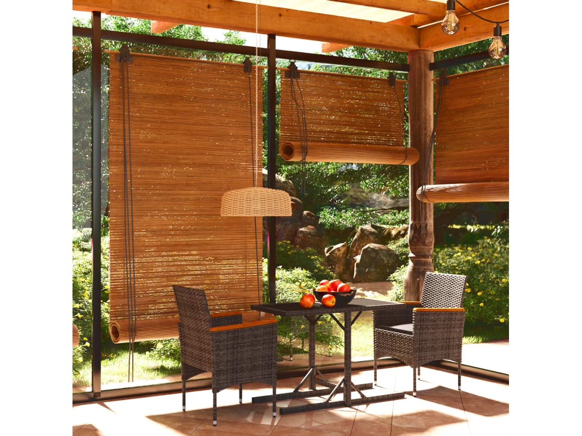Vidaxl 3 Pcs Conjunto De Jantar Para Jardim Cinzento