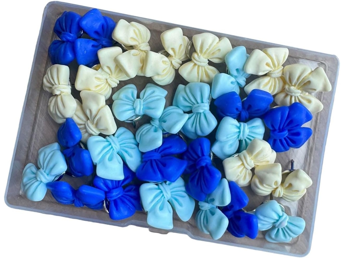 Conjunto De Tachinhas Coloridas Com Desenho Laço Organização Doméstica